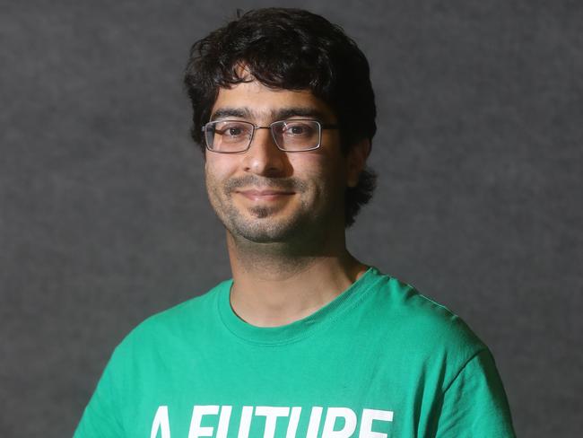 The draw for the order of candidates on the ballot paper in the seat of Bonney.Photo of Amin Javanmard (Greens).Photo by Richard Gosling