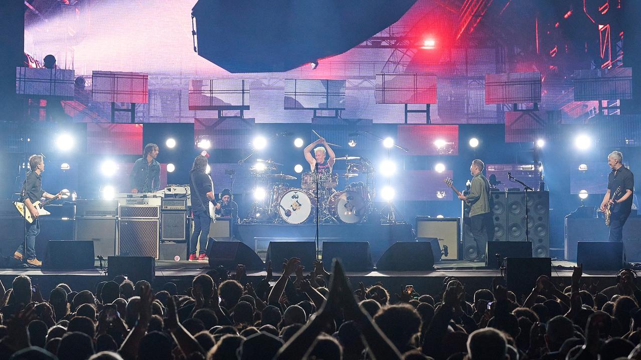 Rock giants Foo Fighters will tour Australian stadiums in November and December 2023 with new drummer Josh Freese. Picture: Scarlet Page