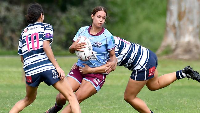 Norths players First grade women's club rugby between Norths and Brothers. Saturday May 7, 2022. Picture, John Gass