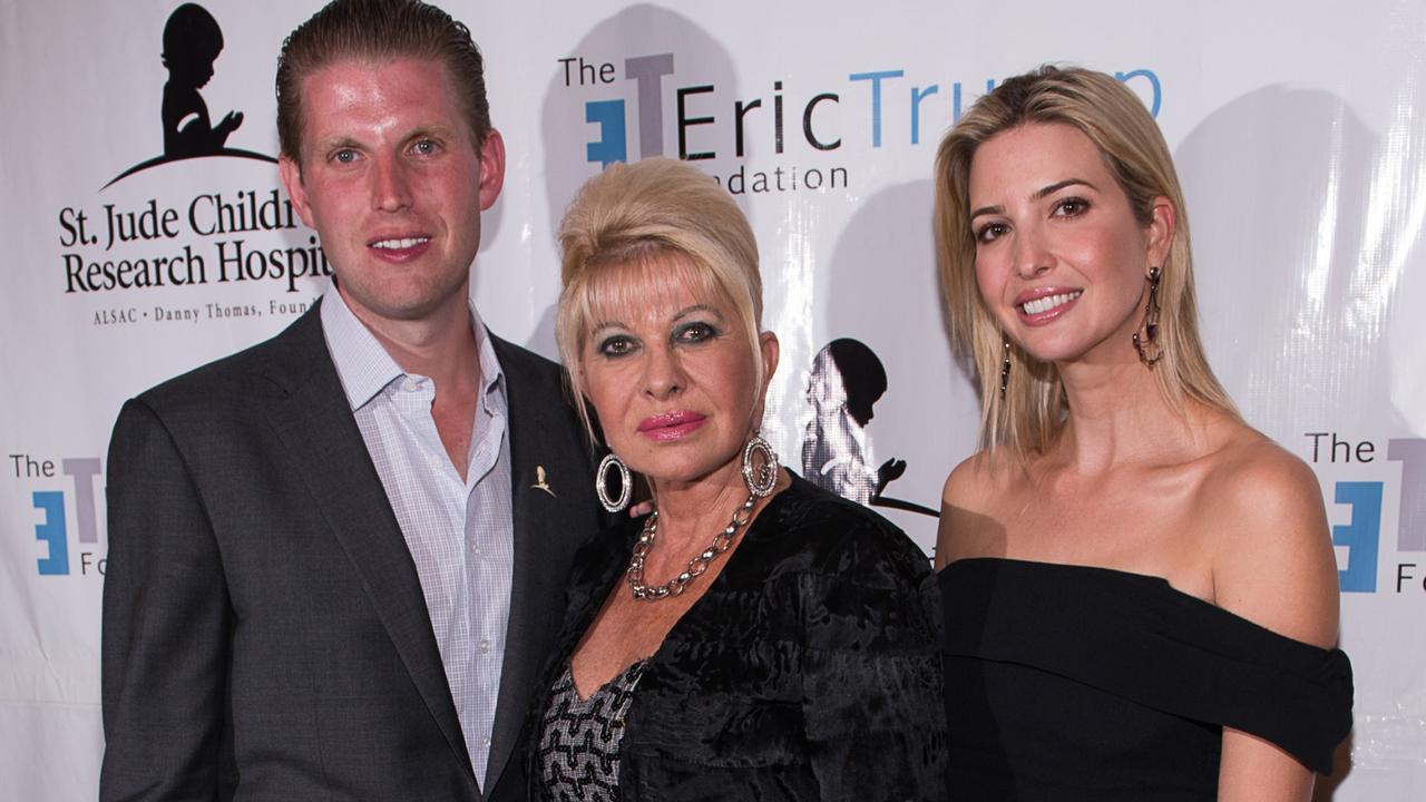 Eric, Ivana and Ivanka Trump. Picture: Dave Kotinsky/Getty Images