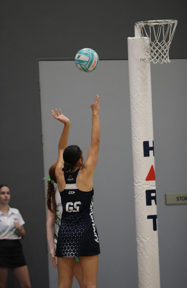 QISSN 2024 division one grand final - Canterbury College v Somerset College. Pictured: Harmony O'Brien shoots