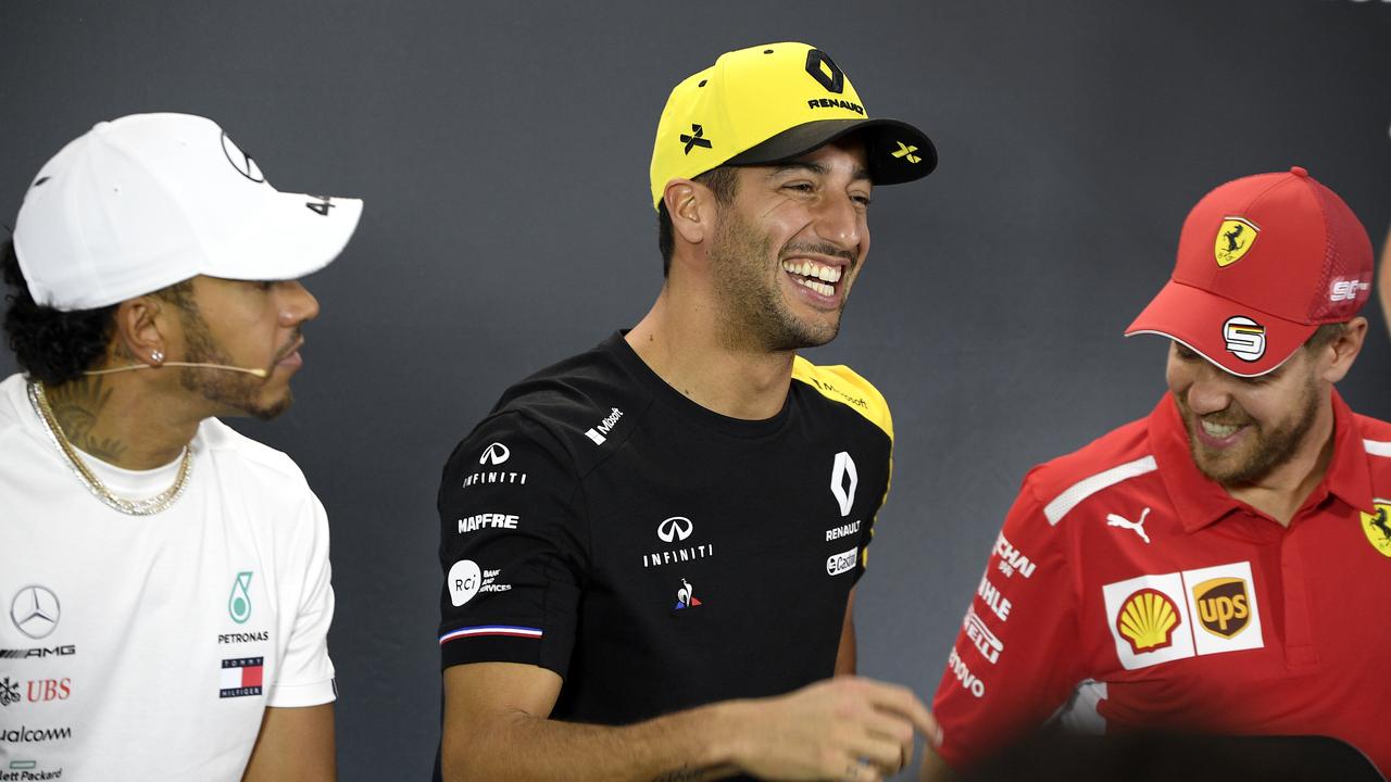 Daniel Ricciardo was in a jubilant mood ahead of his Renault race debut.