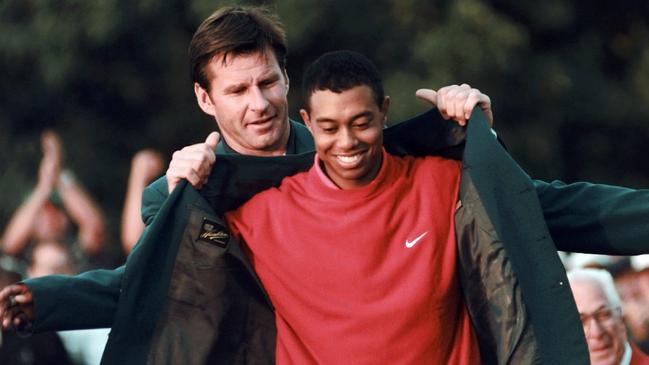 A young Tiger won his first green jacket back in 1997.