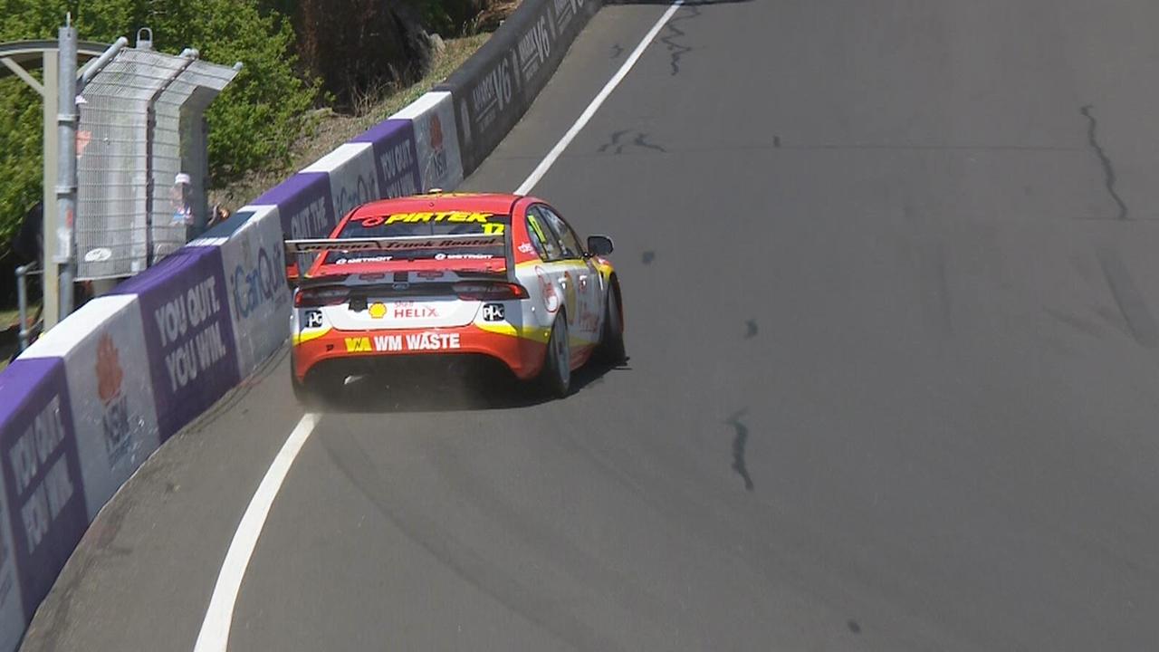 Scott McLaughlin had a close call during Practice 6 for the Bathurst 1000.