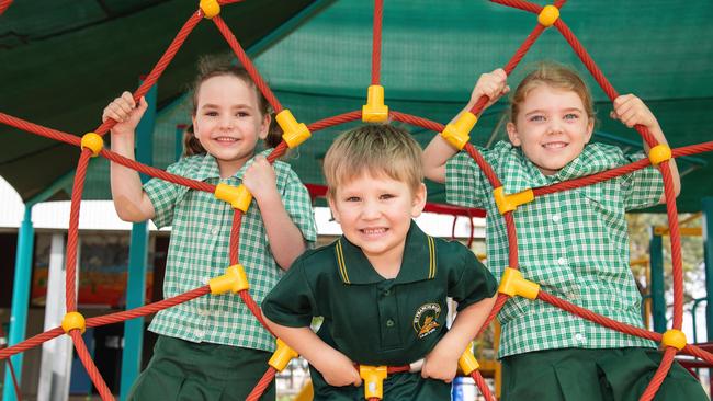 My First Year 2023: St Francis De Sales School, Clifton Prep students (from left) Nell Skillington, Tommy Hughes and Zarah Daley, February 20, 2023.