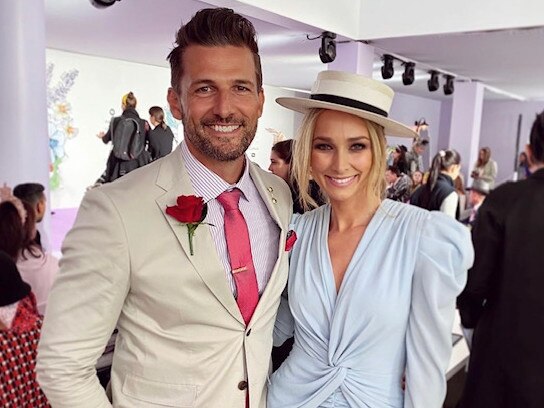 Tim Robards and Anna Heinrich at the races.