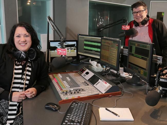 Anna Dare and Mick Newell. Tassie's most popular radio duos. Feature for TasWeekend. HOFM breakfast hosts Mick and Anna in the studio Picture: RICHARD JUPE