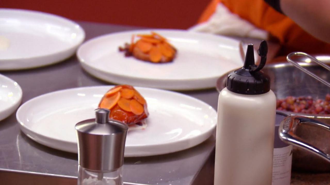 The intricate plating causes concern for Jock. Picture: Channel 10