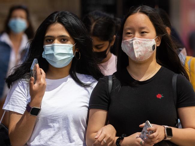 MELBOURNE, AUSTRALIA - NewsWire Photos OCTOBER 31, 2021: People in Melbourne are out and about today shopping in Bourke Street Mall and enjoying their freedom from lockdown as Victoria reaches 80% vaccination rate. Picture: NCA NewsWire / Paul Jeffers