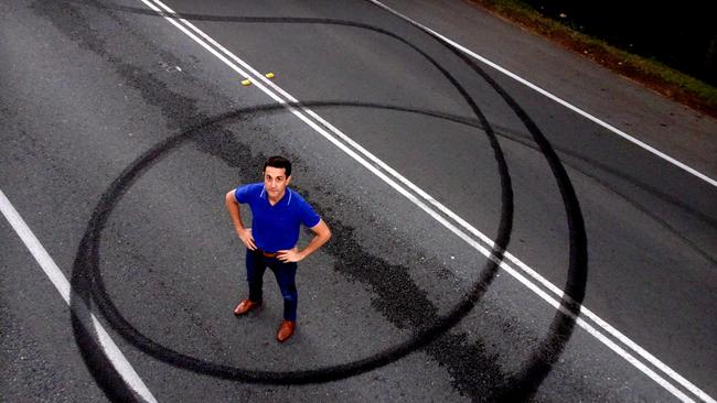 LNP Broadwater candidate David Crisafulli pictured at the drag racing suburban circuit at Helensvale.