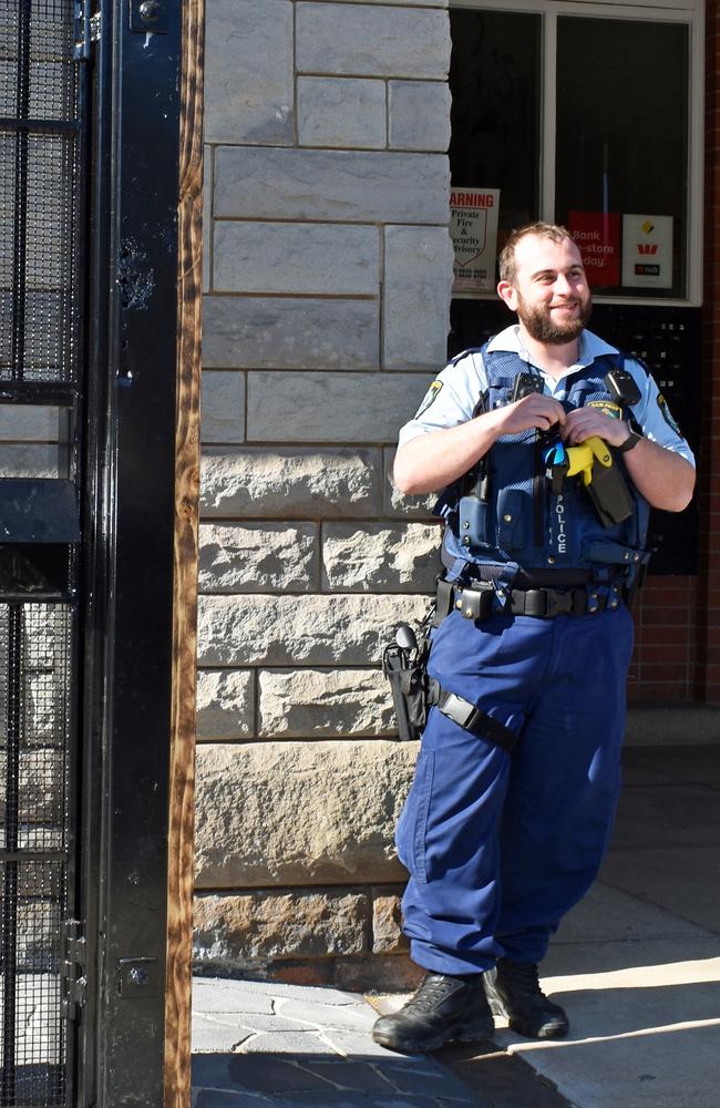 Then-Senior Constable Troy Cridland at work.