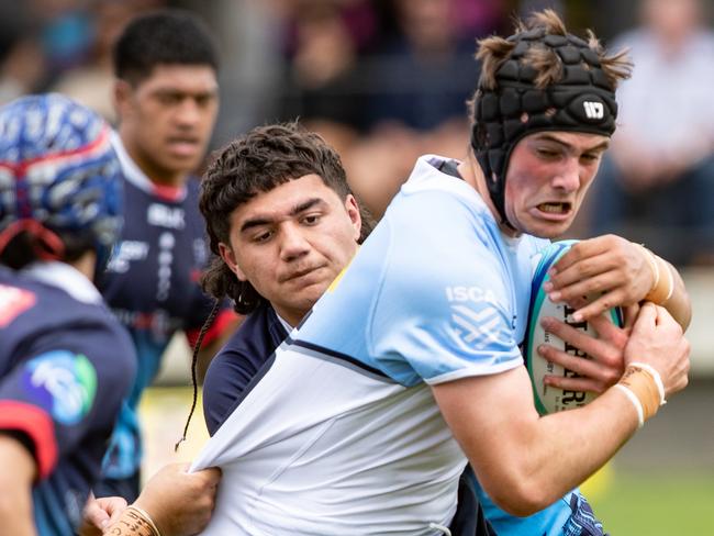 NEWS LOCAL SPECIAL. NOT TO BE USED ELSEWHERE WITHOUT FIRST CLEARING WITH NEIL BENNETT / AMANDA LULHAM23rd October 2022. News Local. Sport.Daceyville, Sydney, NSW, Australia.Pics by Julian Andrews.Toby Brial in the National U16  round three match between teenagers from the NSW Waratahs Gen Blue program and Melbourne Rebels at Daceyville. Pics: Julian Andrews