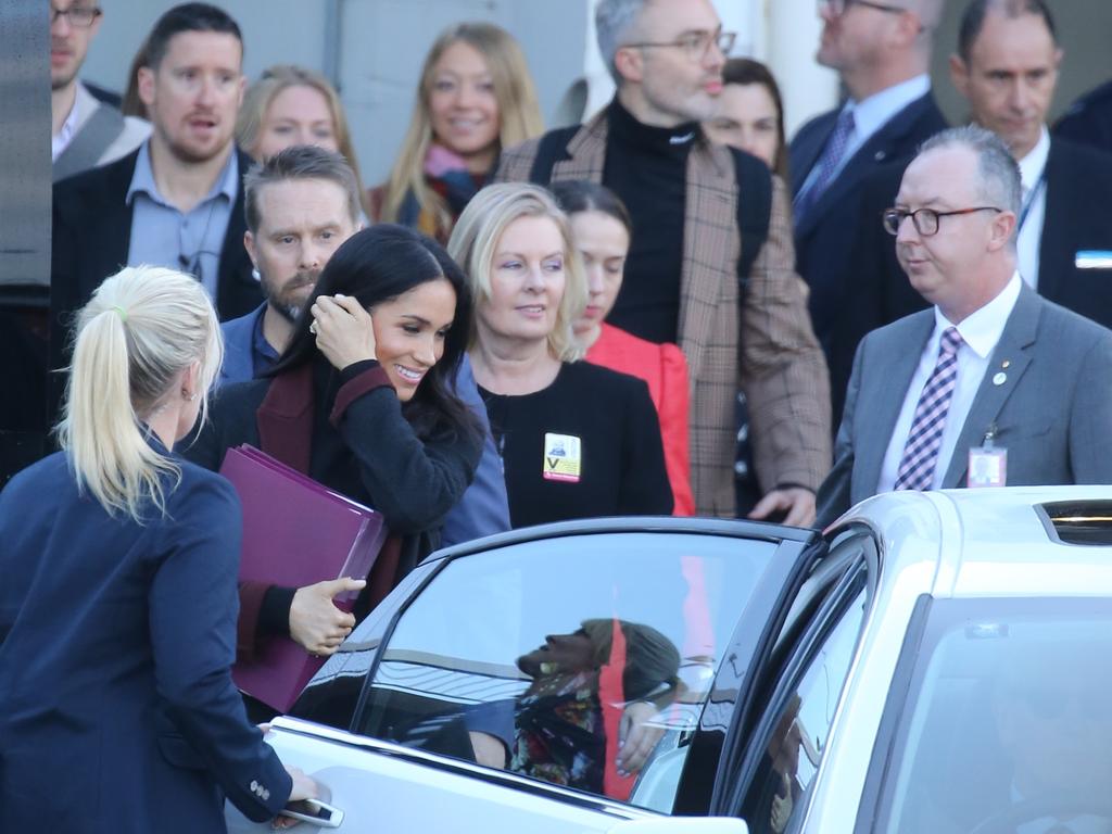 Meghan and Harry arrive in Sydney. Picture: John Grainger