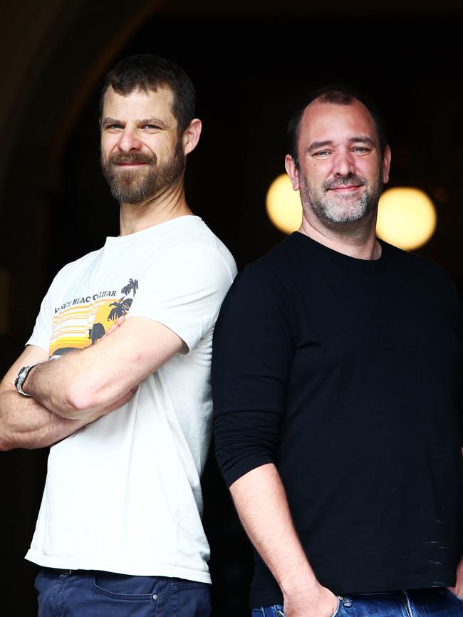 Matt Stone and Trey Parker. Picture: Aaron Francis/The Australian