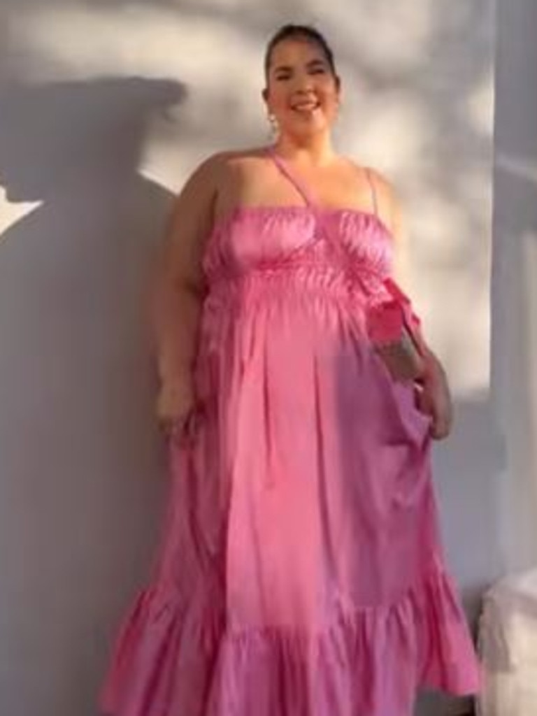 Maddy Zannata styled the pink version of the dress. Picture: Instagram