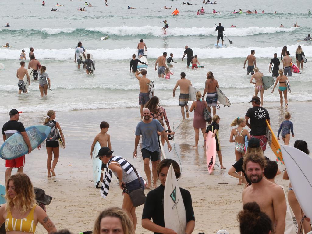 Protest at Burleigh against an oil company drilling in the Great Australian Bight. Pic Mike Batterham.