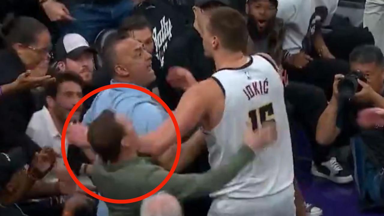 Nikola Jokic has escaped with only a fine after shoving the Phoenix Suns owner. Picture: Supplied