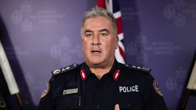 Police Commissioner Michael Murphy says the NT Police does not have a problem with systemic racism Picture: Pema Tamang Pakhrin