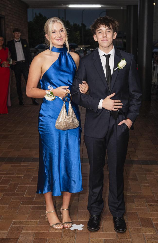 Annalise Biggar partners Marcus Seckler to the Toowoomba Grammar School formal at Rumours International, Wednesday, November 13, 2024. Picture: Kevin Farmer