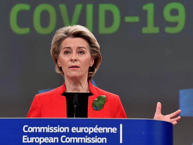 European Commission president Ursula von der Leyen met with other diplomats about the export controls. Picture: John Thys / POOL / AFP