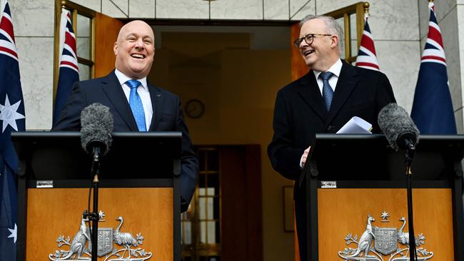 It was Mr Luxon’s first official visit to Australia since the Albanese government axed its ‘Direction 99’ policy. Picture: Tracey Nearmy / AFP