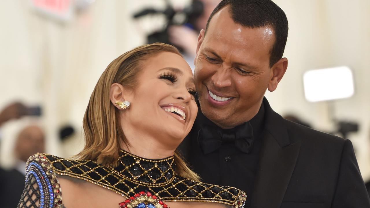 Jennifer Lopez and Alex Rodriguez split in March of this year. Picture: AFP.