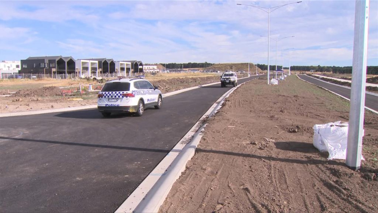 It’s understood the man was with a friend when the fireworks were lit near a fenced-off construction area. Picture: 7News