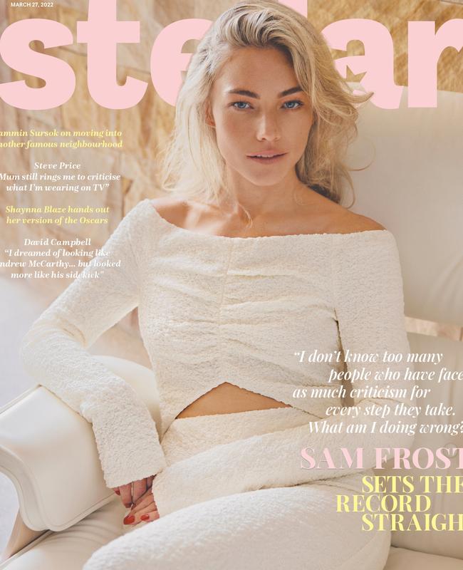 Sam Frost on the cover of Stellar.