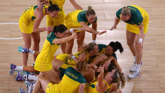 Australia celebrate victory at the 2014 Commonwealth Games in Glasgow.