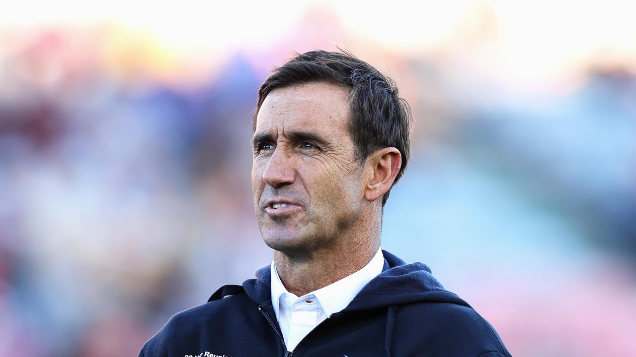 NEWCASTLE, AUSTRALIA - JUNE 06: Andrew Johns for Old Boys' Day during the round 13 NRL match between the Newcastle Knights and the Parramatta Eels at McDonald Jones Stadium, on June 06, 2021, in Newcastle, Australia. (Photo by Ashley Feder/Getty Images)