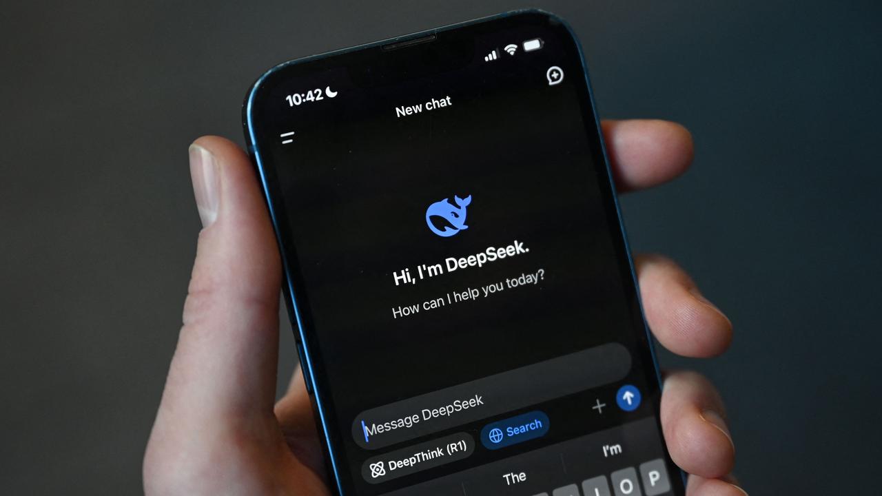 DeepSeek’s AI chatbot rivals ChatGPT. Picture: Greg Baker/AFP