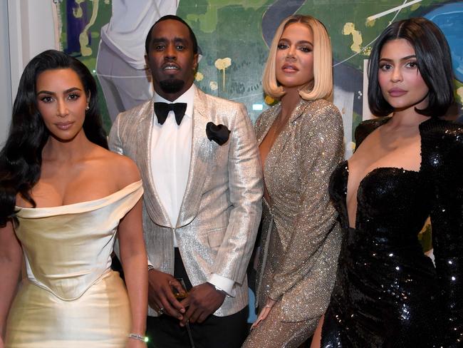 Kim Kardashian, Sean Combs, Khloe Kardashian, and Kylie Jenner at Combs’ 50th birthday party in 2019. Picture: Getty Images for Sean Combs