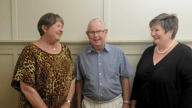 Helen Hearnshaw and Chris Lynch from the Grafton Nursing Home Auxiliary presented a cheque for over $5000 to the Grafton Community Bus president Peter Dougherty. Picture: Caitlan Charles