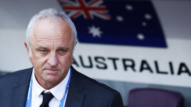 Graham Arnold wants his players to match Palestine’s desire. Picture: AP