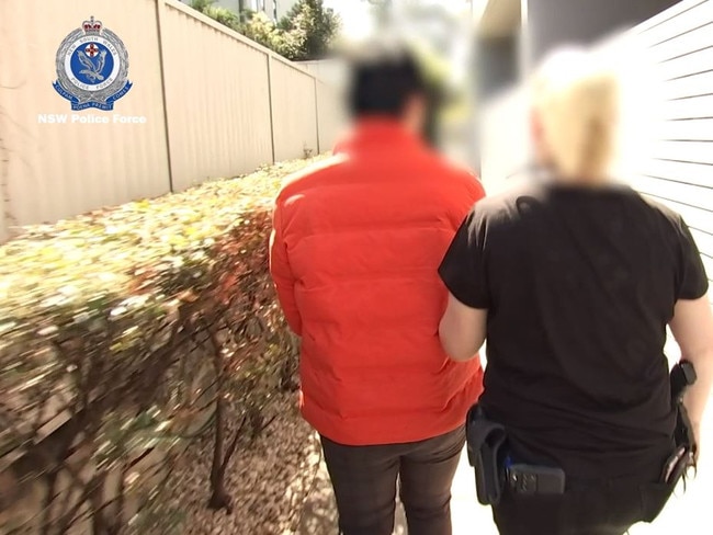 A previous arrest by the Child Exploitation Internet Unit. Picture: NSW Police