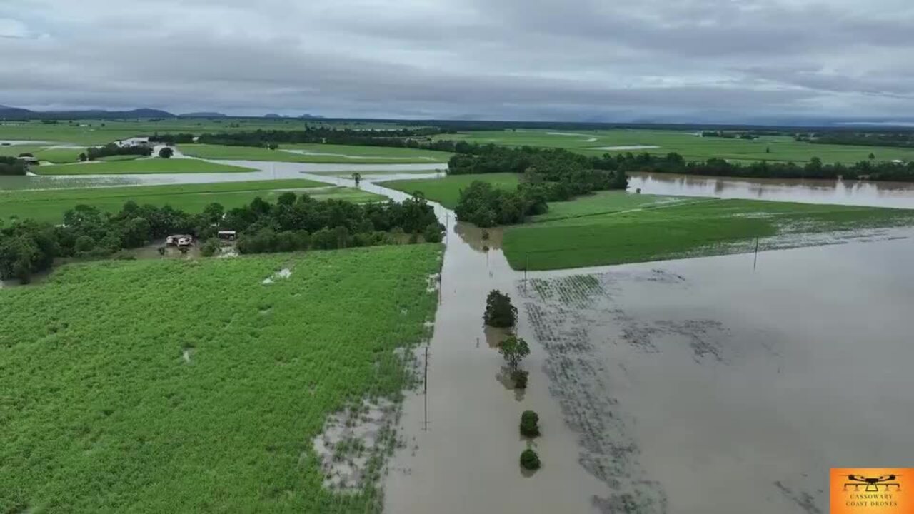 Drone footage of Cassowary Coast flooding