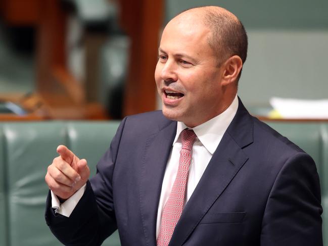 CANBERRA, AUSTRALIA NewsWire Photos FEBRUARY 25 2021: The Treasurer Josh Frydenberg, during Question Time in the House of Representatives in Parliament House Canberra. Picture: NCA NewsWire / Gary Ramage