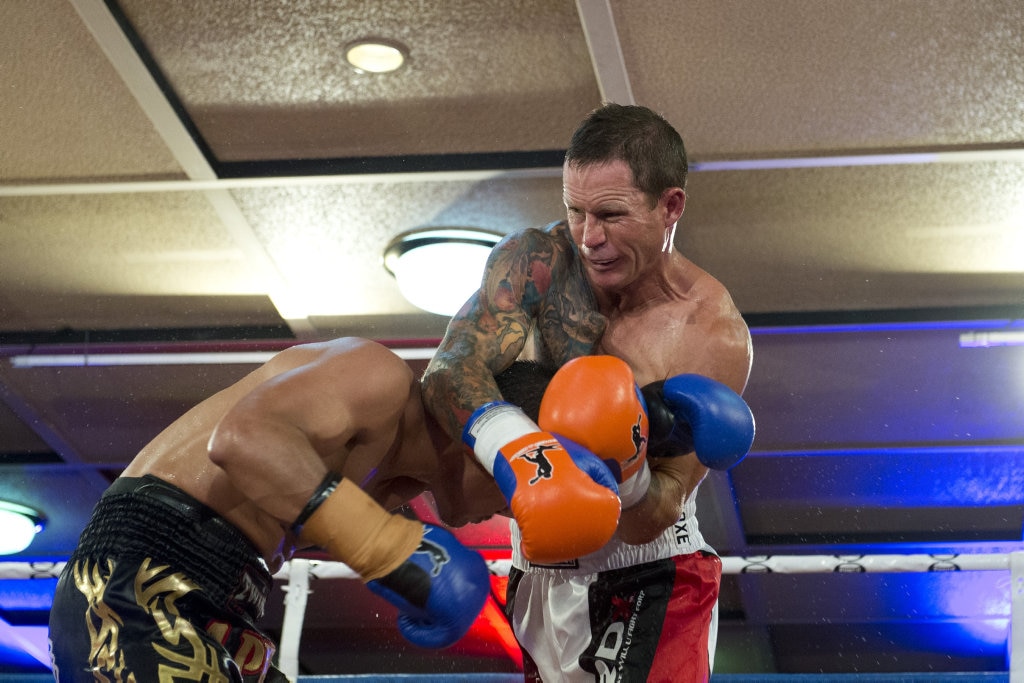 Jamie Hilt fights Apichat Koedchatturat for the Queensland welterweight belt at Smithy and TGW Bring The Big Fights 14 at Rumours International, Saturday, October 22, 2016. Picture: Kevin Farmer