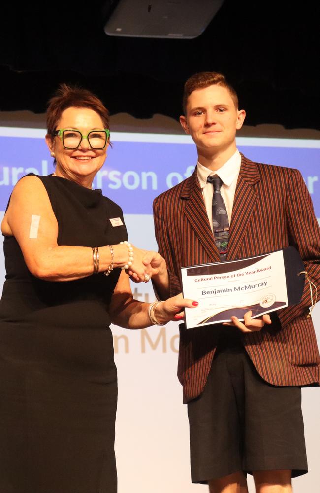 Benjamin McMurray, CULTURAL PERSON OF THE YEAR, with Emmaus College Principal