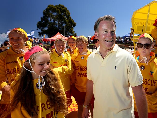 Will Hodgman announced extra funding for surf lifesaving in Tasmania during Australia Day celebrations at Kingston Beach