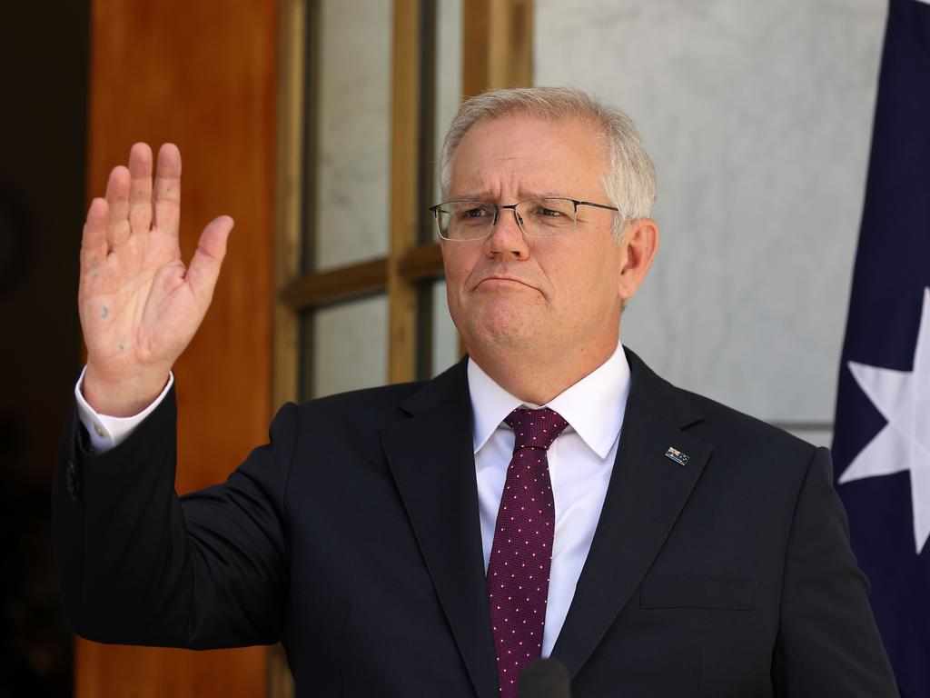 Prime Minister Scott Morrison says having some Covid-19 symptoms is not enough of an emergency to call an ambulance. Picture: NCA NewsWire / Gary Ramage