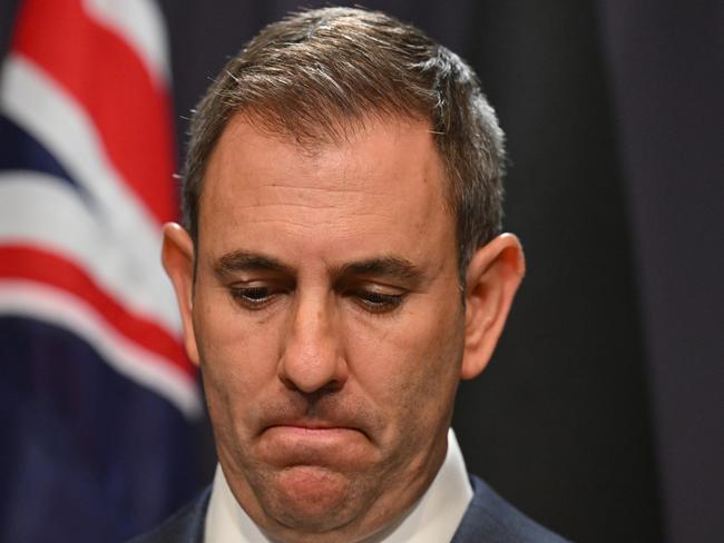 Treasurer Jim Chalmers speaks to media during a press conference at Parliament House in Canberra, Wednesday, March 1, 2023. (AAP Image/Mick Tsikas) NO ARCHIVING