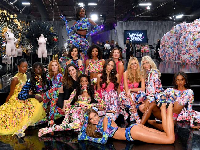 Victoria's Secret 2018 runway models backstage. Picture: Getty