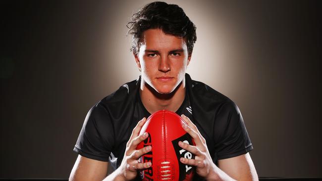 Luke Davies-Uniacke poses during the AFL Draft Combine at Etihad Stadium.