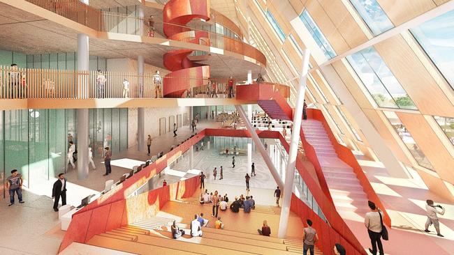 Artist’s impression of the inside of CDU’s city campus.