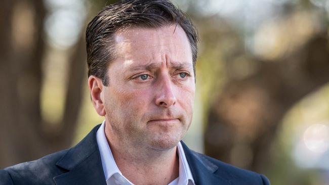 Opposition Leader Matthew Guy wants an end to mandatory isolation requirements for Covid close contacts. Picture: Jake Nowakowski