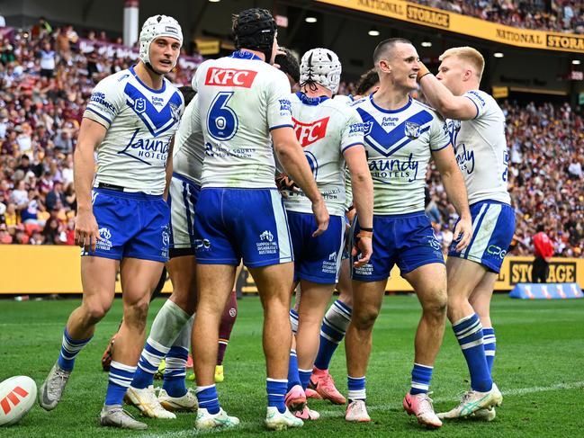 The Bulldogs destroyed the Broncos at Suncorp Stadium. Picture: Albert Perez/Getty Images