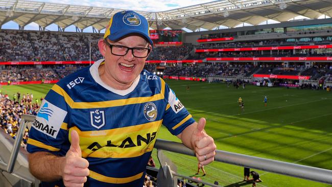 Bankwest Stadium fan ambassador and Parramatta Eels super fan Troy Warner. Pic Emma Rothfield.