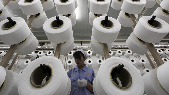 A Chinese textile factory. Picture: AP