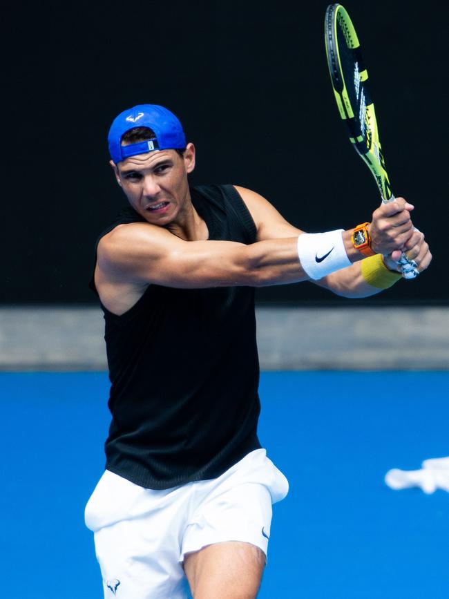 Nadal gears up for his Open assault. Picture: AFP